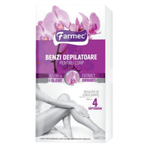 Farmec benzi depilatoare corp 14 buc+2 serv orhidee