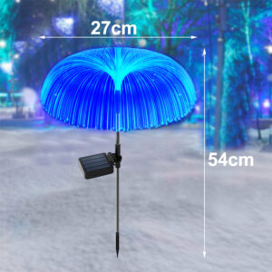Lampa solara tip meduza, fibra optica LED RGB