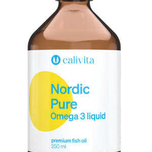 Nordic Pure Omega 3 Liquid CaliVita 250 ml, ulei de pește de înaltă calitate ce sprijina funcționarea normală a creierului și a sistemului nervos.