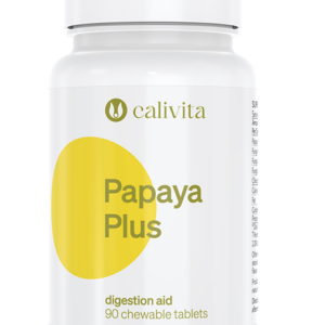 Papaya plus CaliVita 90 tablete masticabile, complex de enzime digestive care sprijină digestia.