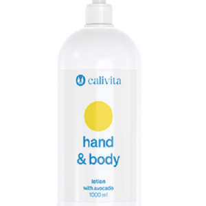 Hand & Body Lotion CaliVita 1000 ml, loţiune pentru îngrijirea mâinilor şi corpului cu ulei de avocado, jojoba, vitamina E, B5.
