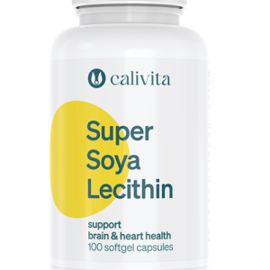 Super Soya Lecithin CaliVita 100 capsule, lecitină din soia ce sprijina performanţa mentala.