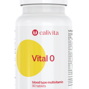 Vital 0 CaliVita 90 tablete, supliment alimentar cu multivitamine pentru grupa sanguina 0.