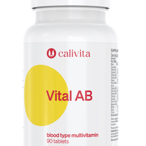 Vital AB CaliVita 90 tablete, supliment alimentar cu multivitamine pentru grupa sanguina AB.