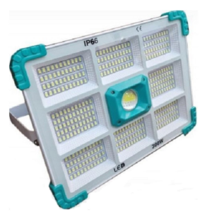 Proiector cu panou solar 300w, lampa portabila 374 leduri smd, telecomanda